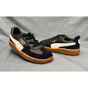 Puma Toddler's Palermo Lth AC Inf Lace Up Sneakers Black Size 8 NEW NO BOX!